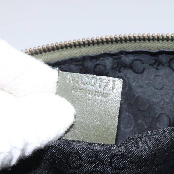 CELINE C Macadam Canvas Accessory Pouch Beige Red gold Auth hk2051 - Picture 11 of 13